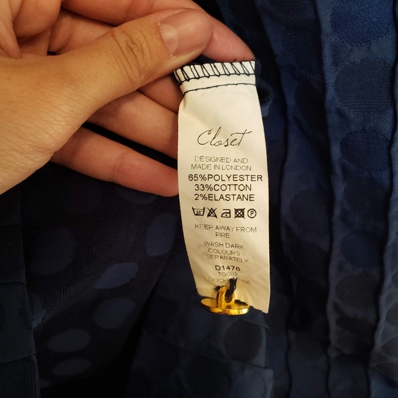 ASOS Closet London | Navy Blue Sheath Dress | US 4 - Picture 7 of 8